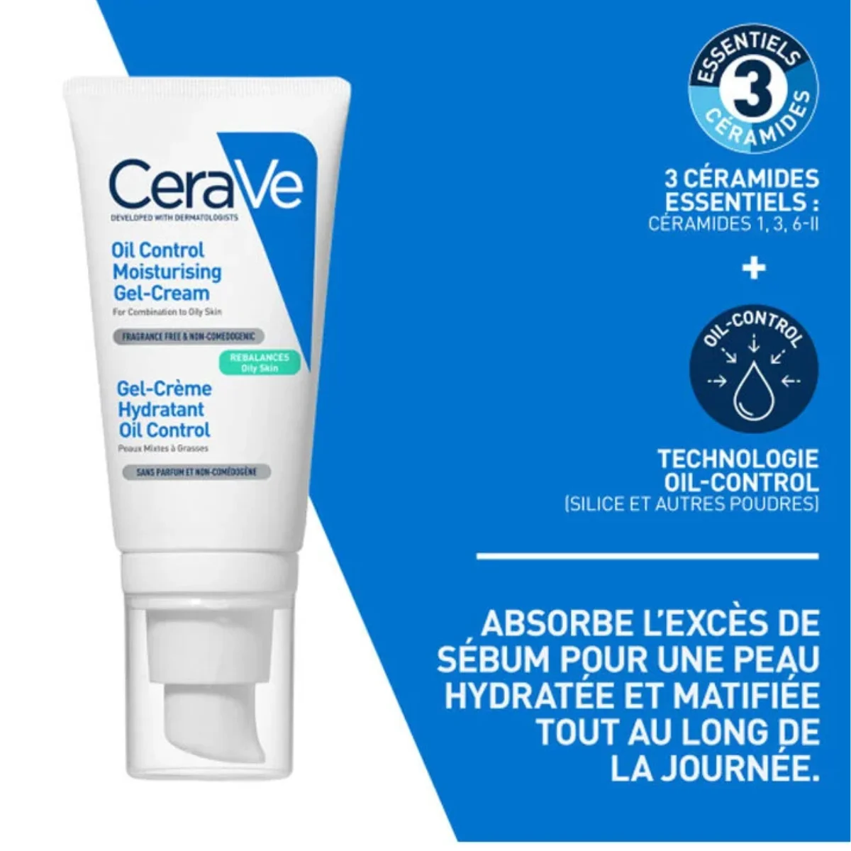 CeraVe Gel-Crème Hydratant Oil Control Visage 52ml – Image 3