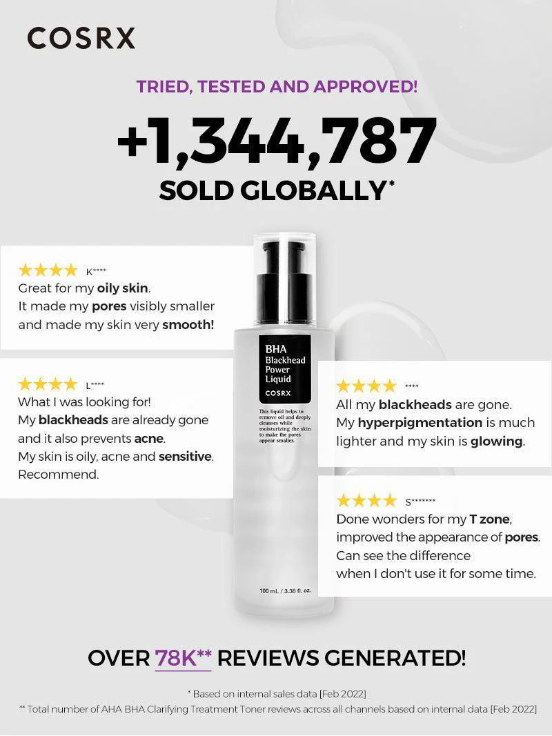 COSRX - BHA Blackhead Power Liquid points noirs, pores 100ml – Image 3