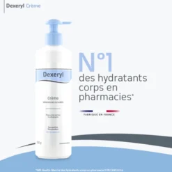 Texture onctueuse crème DEXERYL émolliente application sur peau sèche hydratation profonde