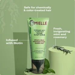 Mielle Rosemary Mint Clarifying Sugar Scalp Scrub 340g pot gommage exfoliant cuir chevelu charbon
