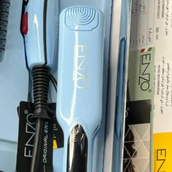 "Accessoires kit ENZO EN-6315 lisseur plaques Nano Titanium boucleur conique sèche-cheveux brosse soufflante détails"