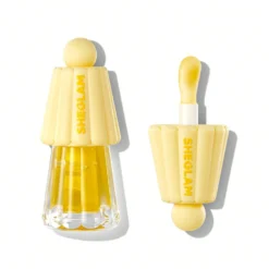 Huile hydratante lèvres SHEGLAM Jelly Wow Pamplemousse Glow 3.5ml tube transparent avec applicateur doe-foot packaging rose