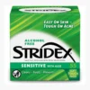 Stridex Sensitive ingrédients principaux acide salicylique BHA aloe vera formule sans alcool sans parfum