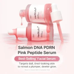 Sérum MEDICUBE Rose PDRN Pink Peptide 30ml régénérant anti-âge avec PDRN et peptides K-Beauty - Packaging officiel