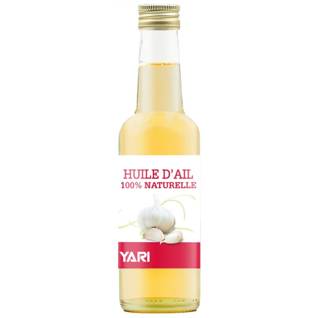 "Huile d'ail YARI 100% naturelle 250ml anti-chute cheveux traitement cuir chevelu"