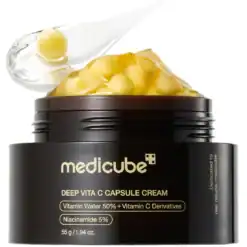 rème MEDICUBE Deep Vita C Capsule Cream 55ml avec micro-capsules vitamine C 20% éclaircissante anti-âge K-Beauty - Packaging officiel