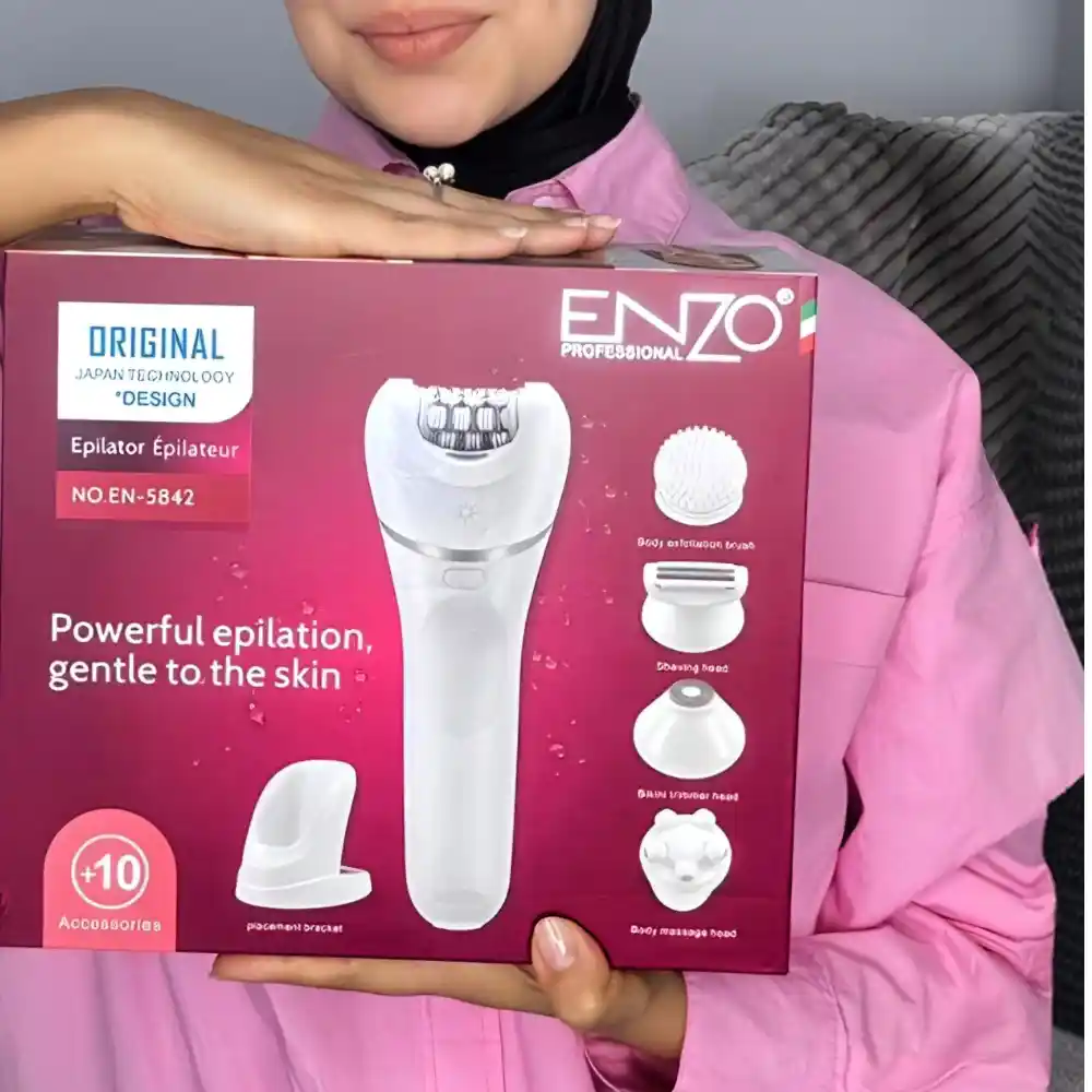Épilateur Sans Fil Avec 10 Accessoires Pour Jambes Et Corps Wet & Dry Enzo EN-5842