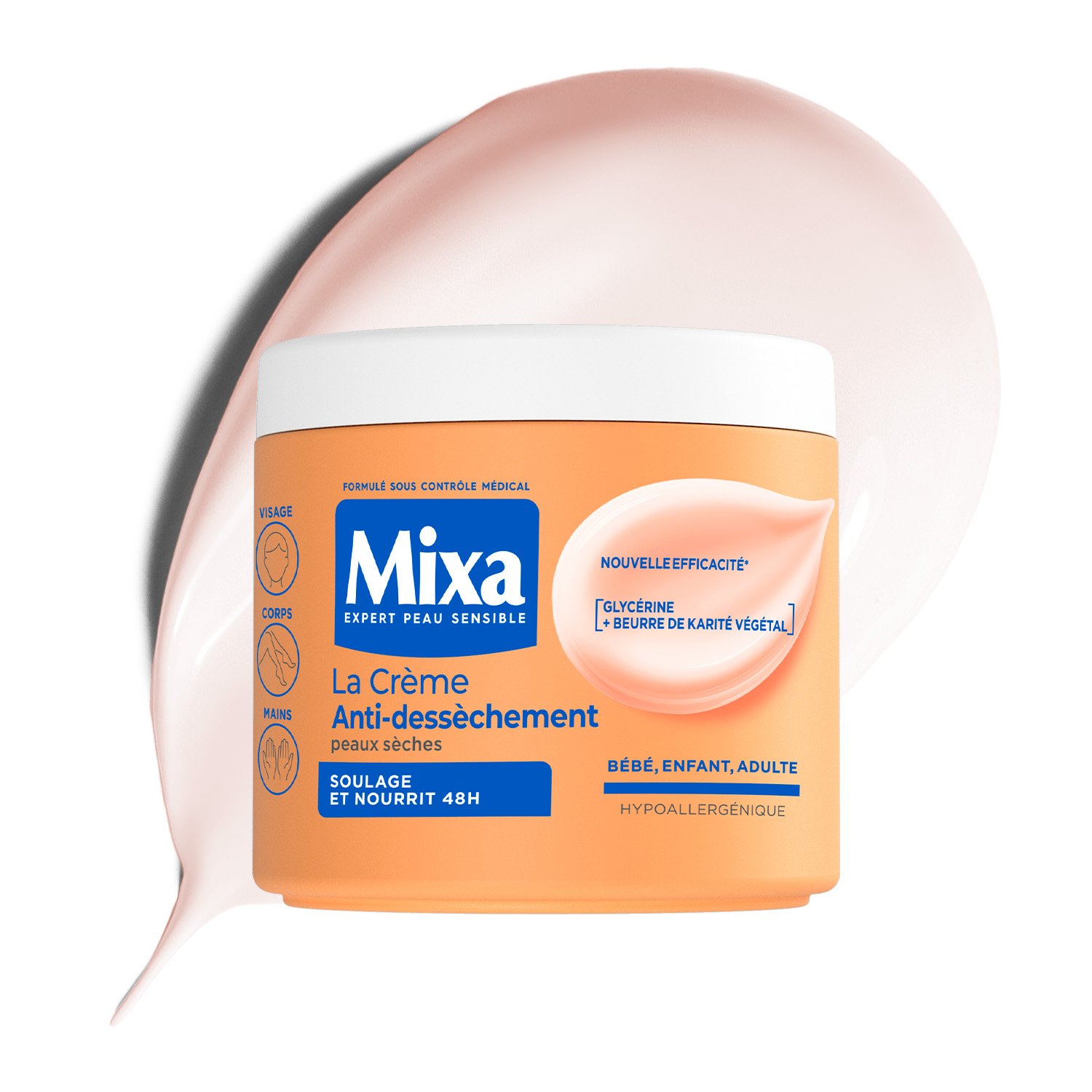 Mixa Crème Anti-Dessèchement Multi-Usage Peaux Sèches & Sensibles