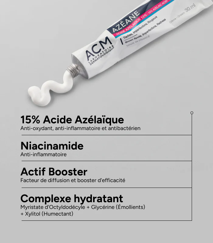Azéane Crème à l'Acide Azélaïque 15% - Traitement Anti-Imperfections 30ml – Image 2