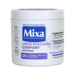 Mixa Crème Panthénol Confort Visage Corps Mains – Peaux Sèches Réactives – Image 3