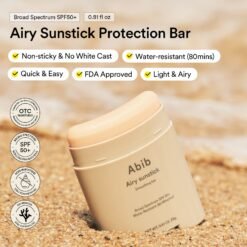 Alternative view of Abib Airy Sunstick Smoothing Bar SPF50+ Protection Solaire 23g