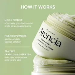 Arencia Fresh Green Rice Mochi Cleanser 120g – Image 4