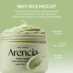 Arencia Fresh Green Rice Mochi Cleanser 120g – Image 5