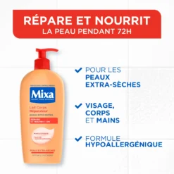 Alternative view of Mixa Lait Corps Réparateur Intensif Peaux Sèches 400ml