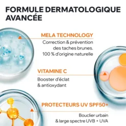 Uriage Dépiderm Soin de Jour Anti-Taches SPF50+ Mela Technology Vitamine C 30ml – Image 4