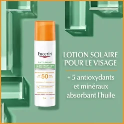Alternative view of Eucerin Sun Anti-Brillance Lotion Solaire Visage SPF50 Peau Grasse Acnéique 75ml