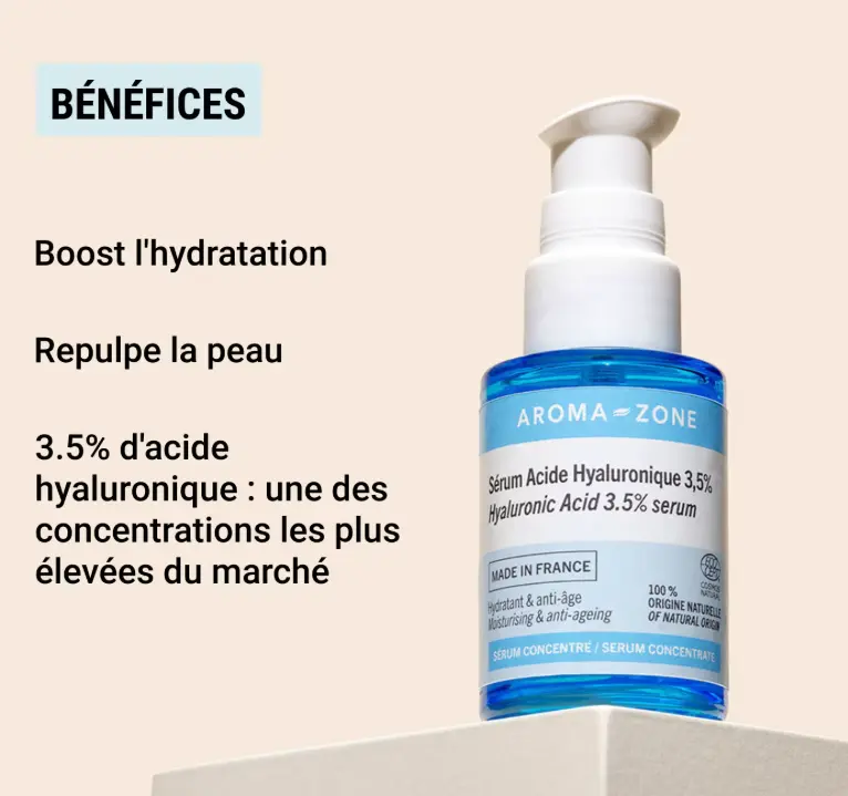 Aroma-Zone Sérum Concentré Acide Hyaluronique 3,5% 100% Naturel 30ml – Image 4