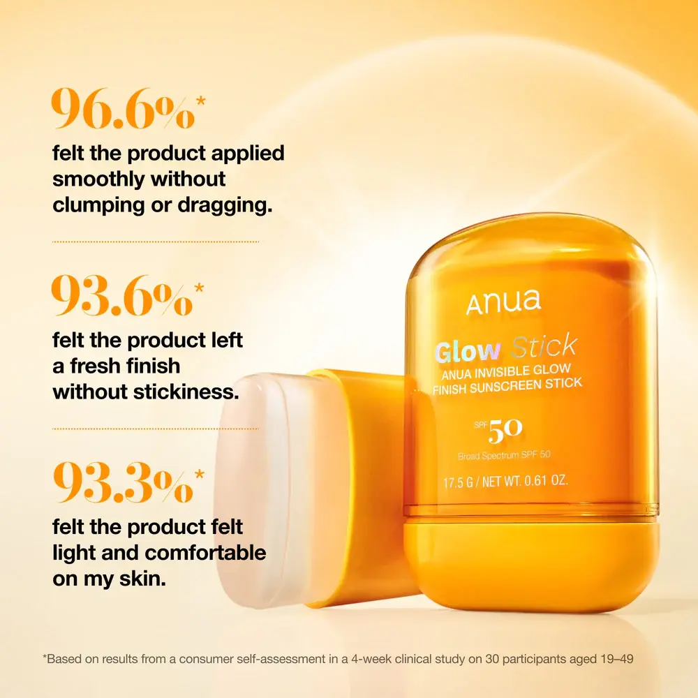 Anua Invisible Glow Finish Sunstick SPF50 9 AH Céramide NP Panthénol 17.5g – Image 6