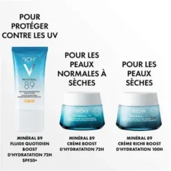 Vichy Minéral 89 Fluide Solaire Hydratant Quotidien SPF50+ 50ml – Image 4
