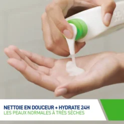CeraVe Creme Lavante Hydratante 3 Ceramides AH MVE Peau Seche Famille 236ml – Image 4