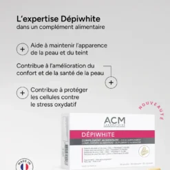 Alternative view of ACM Dépiwhite Complément Alimentaire Anti-Taches Extrait Rose Raisin Zinc Vit C 60 gélules