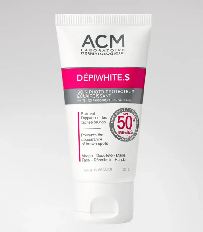 ACM Dépiwhite S Soin Photoprotecteur Éclaircissant SPF50+ Actifs Végétaux Anti-Taches 50ml