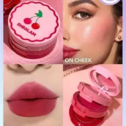 Alternative view of Sheglam Very Cherry Cheek Lip Cream Stack Niacinamide Squalane Dual Use Vegan