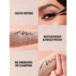 Sheglam Uninterrupted Waterproof Liquid Eyeliner Noir Pointe Fine Longue Tenue – Image 3