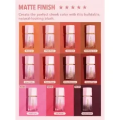 Sheglam Color Bloom Liquid Blush Matte Love Cake Vitamine C 3-O-Ethyl Waterproof – Image 3