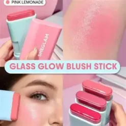 Sheglam Glass Glow Blush Stick Pink Lemonade Squalane Jojoba Meadowfoam Vegan – Image 3