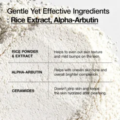 Anua Rice Enzyme Brightening Cleansing Powder Papain Alpha-Arbutin Ceramide 40g – Image 6