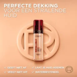 L'Oreal Infaillible 24H Fresh Wear Foundation 20 Ivory SPF25 Oxygen Waterproof 30ml – Image 3