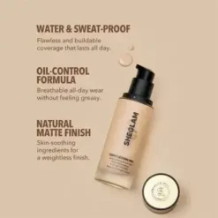 Sheglam Complexion Pro Foundation Mat Longue Tenue Waterproof Chantilly Vegan – Image 3