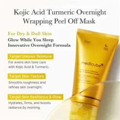 Medicube Kojic Acid Turmeric Overnight Wrapping Mask Anti-Taches Peeling Film 105ml – Image 4