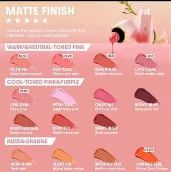 Sheglam Color Bloom Liquid Blush Matte Love Cake Vitamine C 3-O-Ethyl Waterproof – Image 2