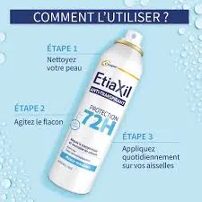 ETIAXIL Anti-Transpirant Protection 72H Aisselles Aerosol 150ml – Image 3