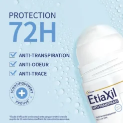 ETIAXIL Anti-Transpirant Protection 72H Aisselles Roll-On 50ml – Image 5