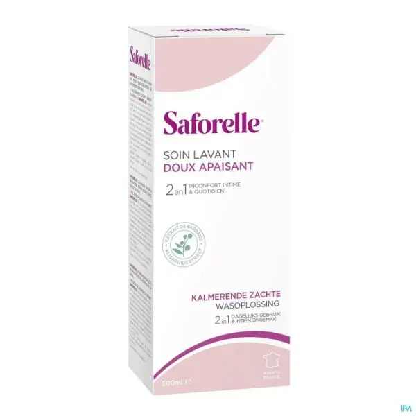 SAFORELLE Soin Lavant Doux Apaisant Hygiene Intime et Corps 250ml – Image 3