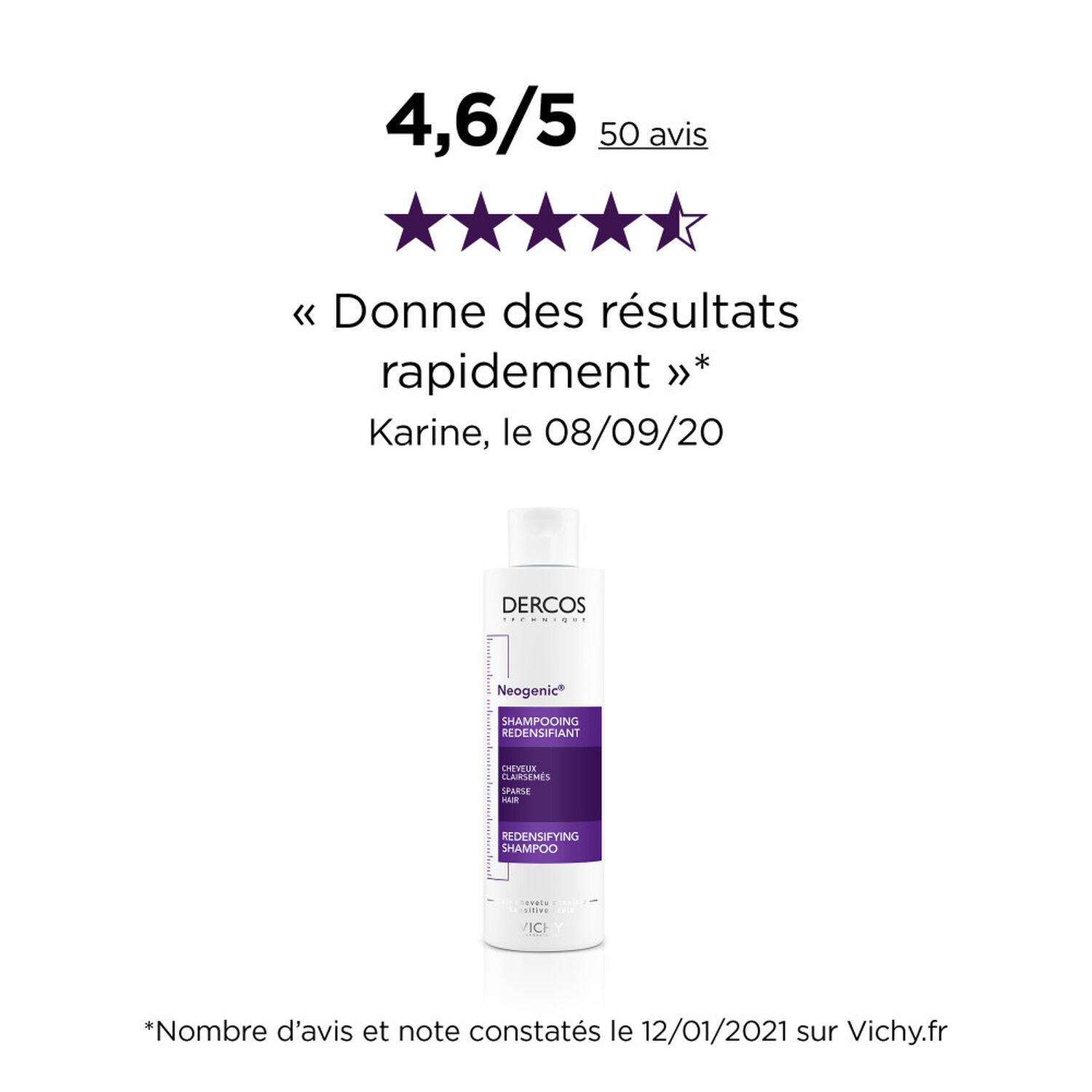 VICHY Dercos Neogenic Shampooing Redensifiant Stemoxydine 200ml – Image 2