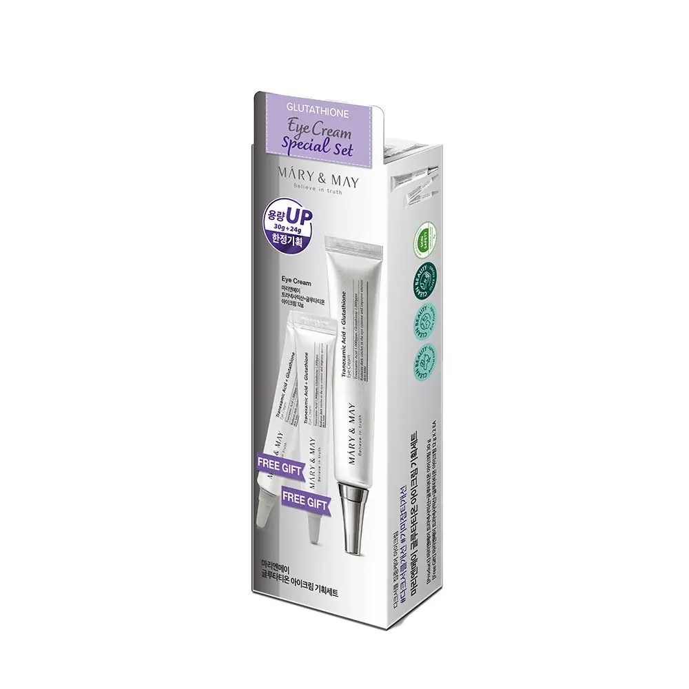 MARY&MAY Glutathione Eye Cream Coffret 30g + 2x12g Cernes – Image 3