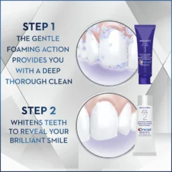Alternative view of CREST 3D White Brilliance 2-Step Dentifrice 85ml + Gel Blanchissant 63ml
