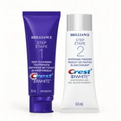 CREST 3D White Brilliance 2-Step Dentifrice 85ml + Gel Blanchissant 63ml