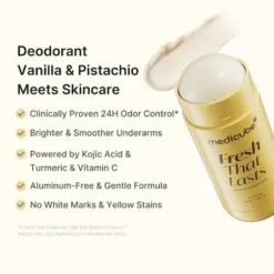 MEDICUBE Kojic Acid Deodorant Stick Vanille Pistache Sans Aluminium – Image 3