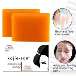 KOJIE SAN Savon Acide Kojique Anti-Taches Visage Corps 3x100g – Image 2