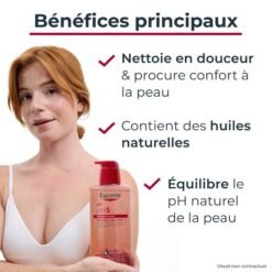 EUCERIN pH5 Gel-Huile de Douche Peaux Sensibles et Seches 1000ml – Image 3